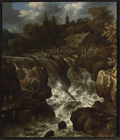 Paysage avec cascade., 1670, Allaert van Everdingen