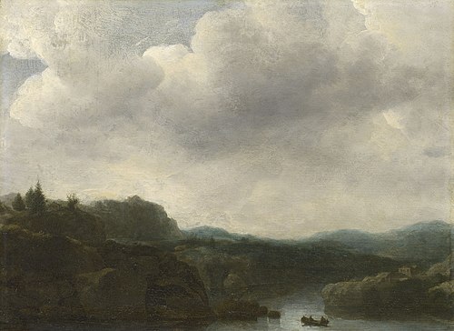 Rocky Landscape with a River, 1647, Allaert van Everdingen