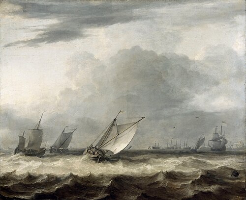 Bateaux par grand vent, 1650, Allaert van Everdingen