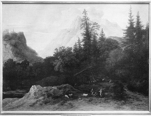 Baumlandschaft mit Hochgebirge, 1648, Allaert van Everdingen