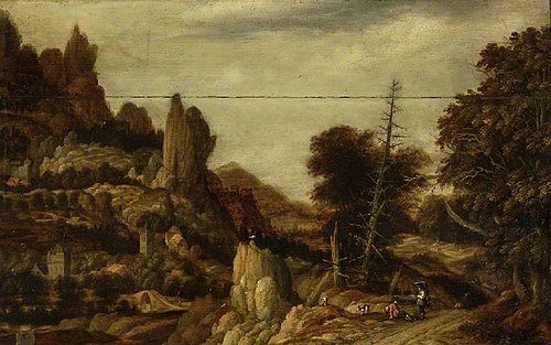 Rocky landscape, , Allaert van Everdingen