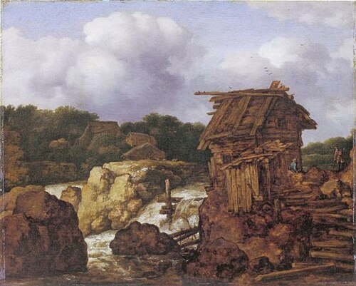 Nordic Landscape with Waterfall, 1650, Allaert van Everdingen