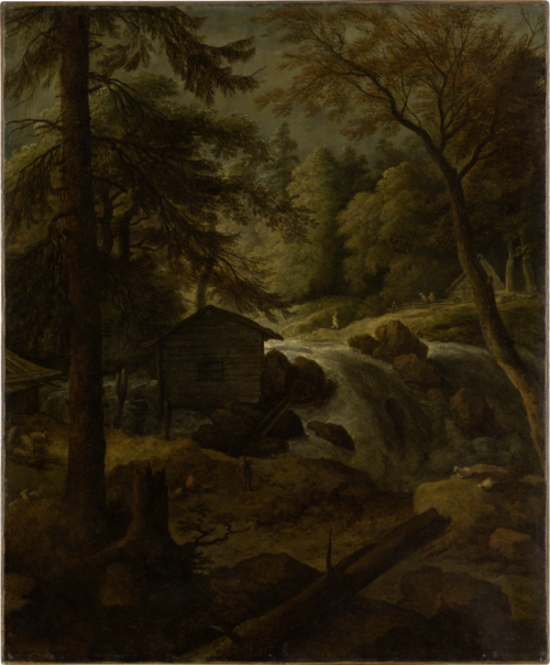 Norwegian Landscape with Watermill on a Stream, 1670, Allaert van Everdingen