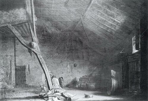 Interior of a Barn, 1654, Herman Saftleven II