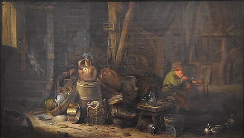 Intérieur d'une chaumière, 1700, Herman Saftleven II