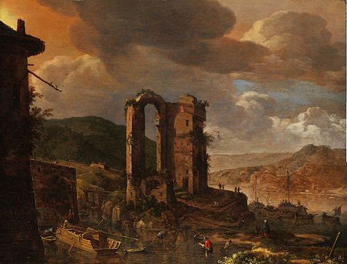 Paysage avec ruine romaine, 1675, Herman Saftleven II