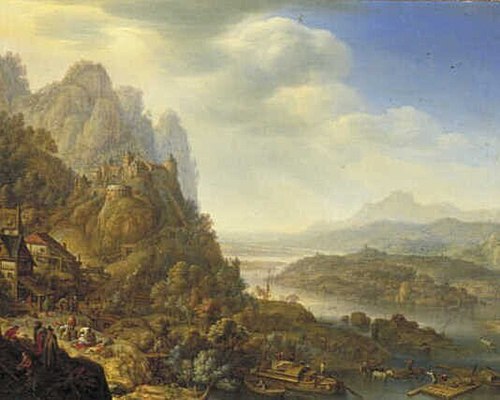 View on the Middle Rhine, 1664, Herman Saftleven II