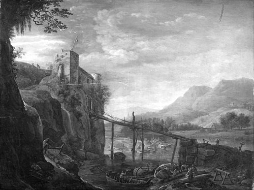 Ruin of a Castle on a Rock, 1665, Herman Saftleven II