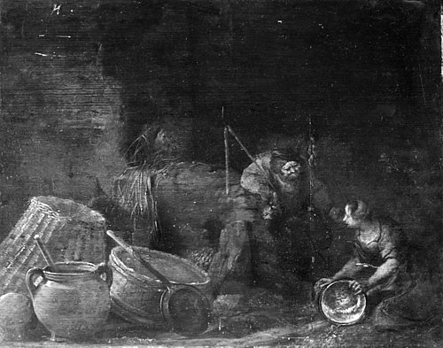 A Kitchen Maid at Work, 1634, Herman Saftleven II