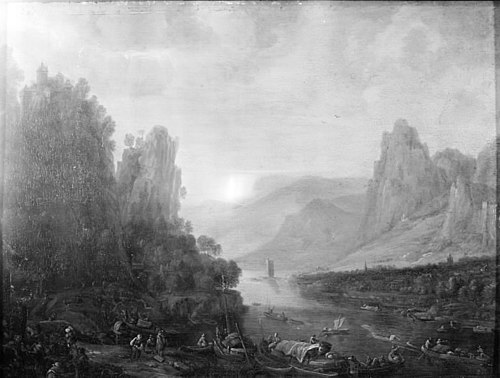Rhine Landscape by Bingen, 1654, Herman Saftleven II
