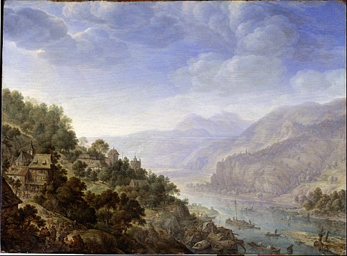 View on the Rhine, 1656, Herman Saftleven II