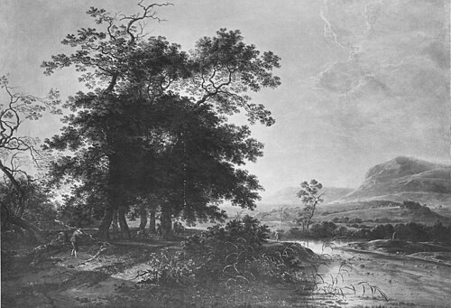 Landschaft bei Sonnenuntergang, 1645, Herman Saftleven II