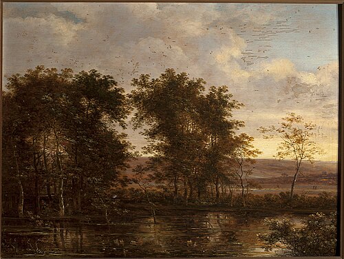 Paysage avec étang et chasse au canard., 1648, Herman Saftleven II