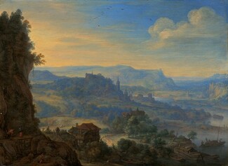 Imaginary River Landscape, 1670, Herman Saftleven II