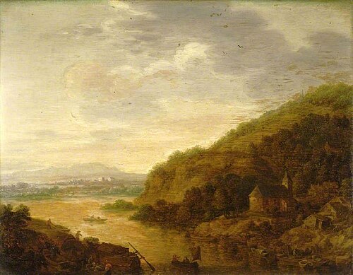 View on the Rhine, , Herman Saftleven II