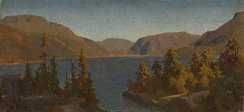 Lake in Telemark, 1839, August Cappelen