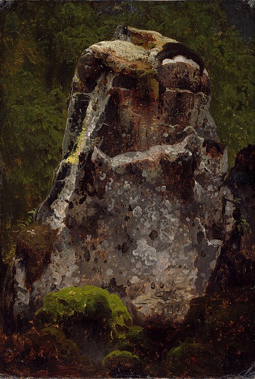 Study of a Rock, 1851, August Cappelen