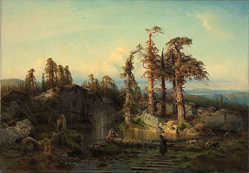 Tarn in Telemark, 1852, August Cappelen