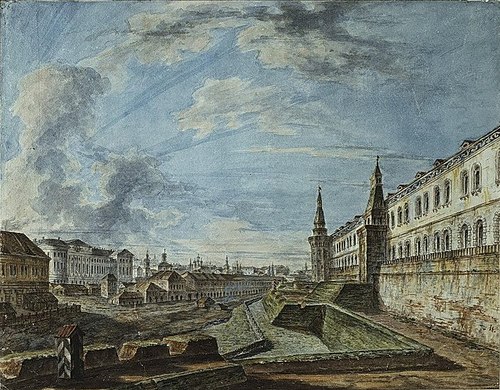 View of the Kremlin from the Troitsky Gate, , Fiodor Alekseïev