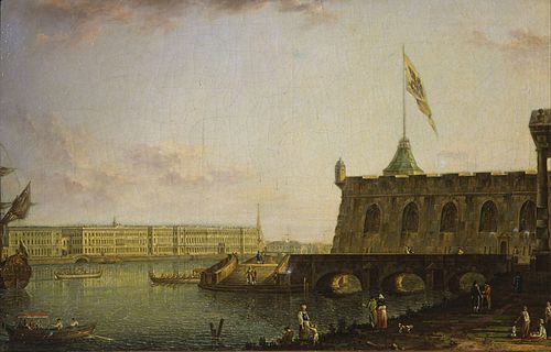 View of the Peter and Paul Fortress and Palace Embankment, 1799, Fiodor Alekseïev