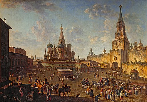 La Place rouge à Moscou, 1801, Fiodor Alekseïev