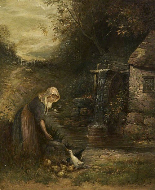 Girl at the Mill Wheel, 1905, Ernest Walbourn