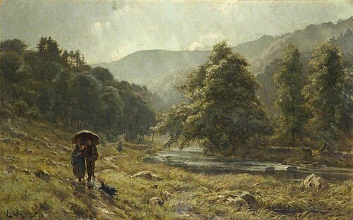 A Summer Shower, 1874, Ernest Waterlow