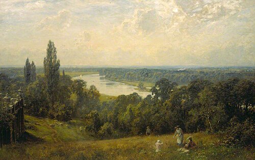 The Thames from Richmond Hill, London, 1905, Ernest Waterlow