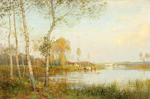 Autumn on the Somme, France, , Ernest Waterlow