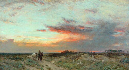 Across the Moor at Sunset, , Ernest Waterlow
