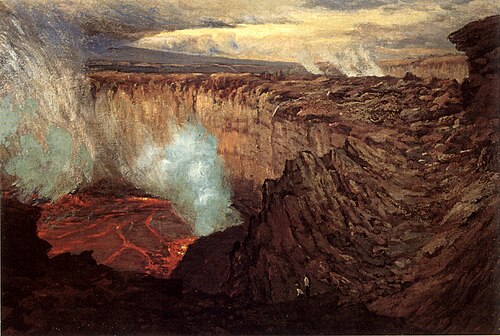 La Caldeira du Kilauea, 1916, Ernest William Christmas