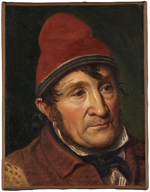 Jean Holm, inhabitant at Bombebøssen, a Shelter for Poor Seamen, 1851, Constantin Hansen