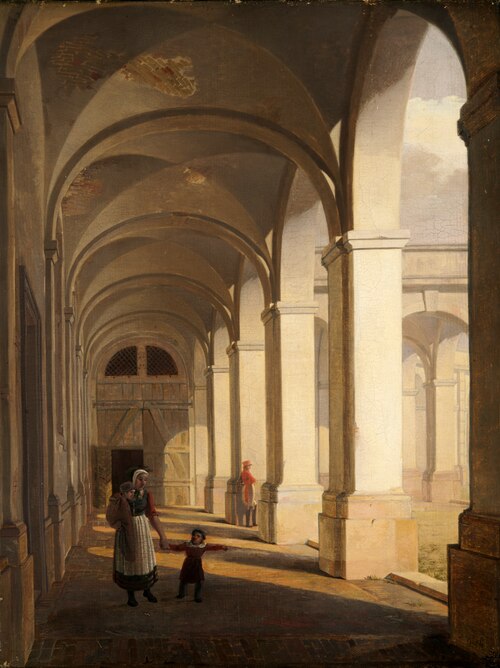 Portico of Christiansborg Castle, Copenhagen, 1826, Constantin Hansen