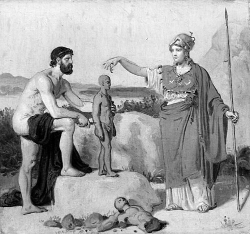 Prométhée crée l'homme avec de l'argile, 1845, Constantin Hansen