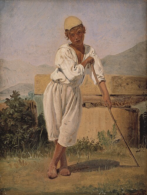 A Sheperd Boy. Pompeii, 1838, Constantin Hansen
