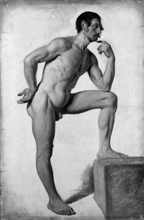 Mandlig model, 1849, Constantin Hansen