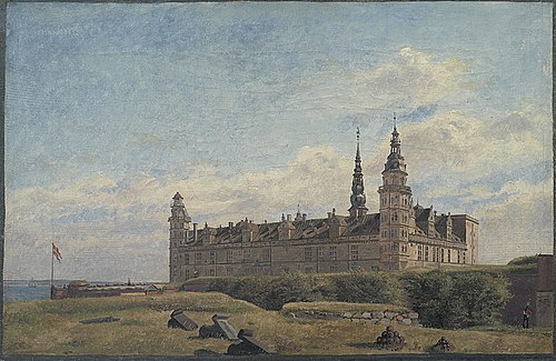 Kronborg Castle, 1834, Constantin Hansen