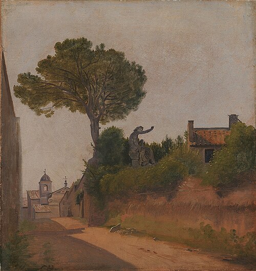 A Street in Rome. Vicolo Sterrato, 1837, Constantin Hansen