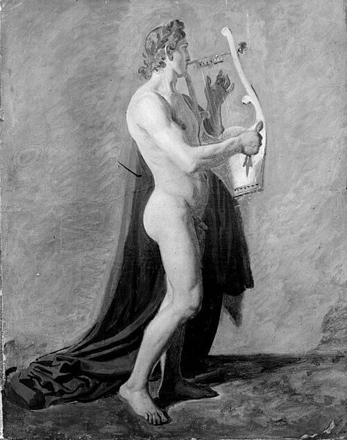 Apollo with his Lyre, 1846, Constantin Hansen