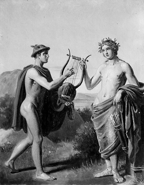Apollon og Hermes, 1849, Constantin Hansen