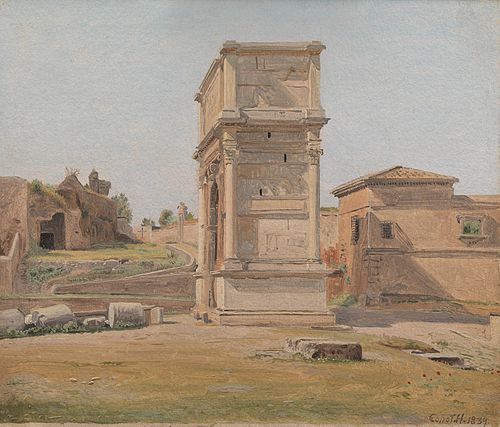 The Arch of Titus in Rome, 1839, Constantin Hansen