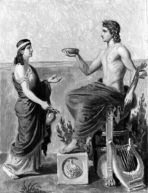 Apollo and Pythia, 1849, Constantin Hansen