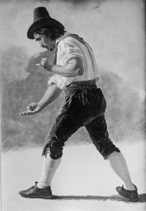 Study of a Roman Playing Morra, 1837, Constantin Hansen