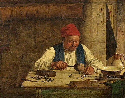 Making Pills for the Saxons, 1868, Erskine Nicol