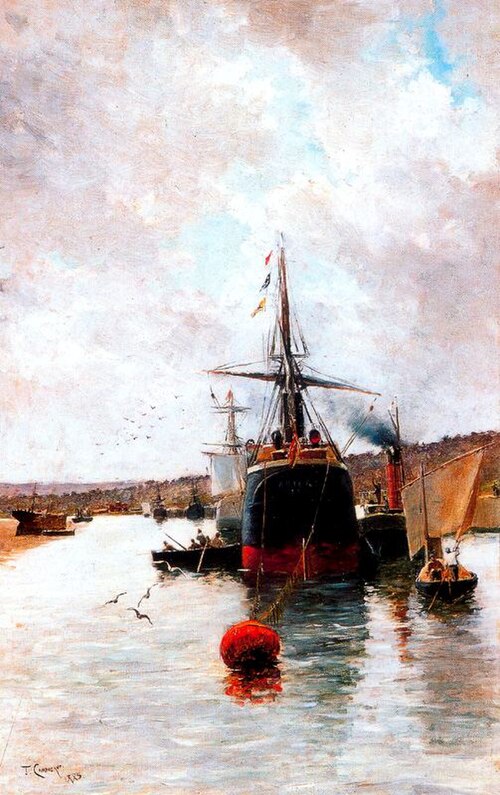 El carguero Avilés, 1885, Tomás Campuzano