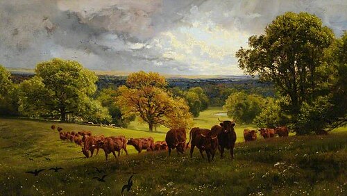 Landscape in Wiltshire, 1875, Henry William Banks Davis