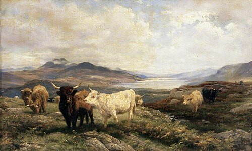 Landscape with Cattle, Morning, 1894, Henry William Banks Davis