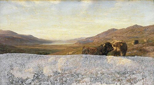 Landscape with Cattle, Evening, 1896, Henry William Banks Davis