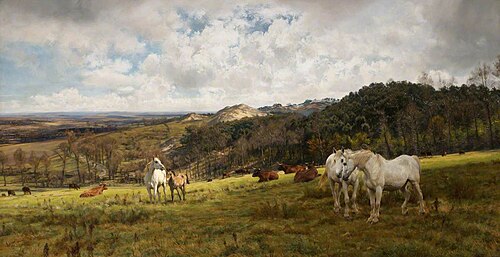 A Gleamy Day in Picardy, 1900, Henry William Banks Davis