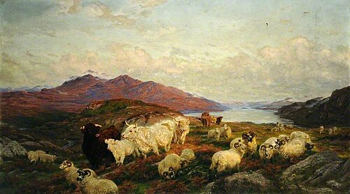 Landscape with Cattle and Sheep, , Henry William Banks Davis